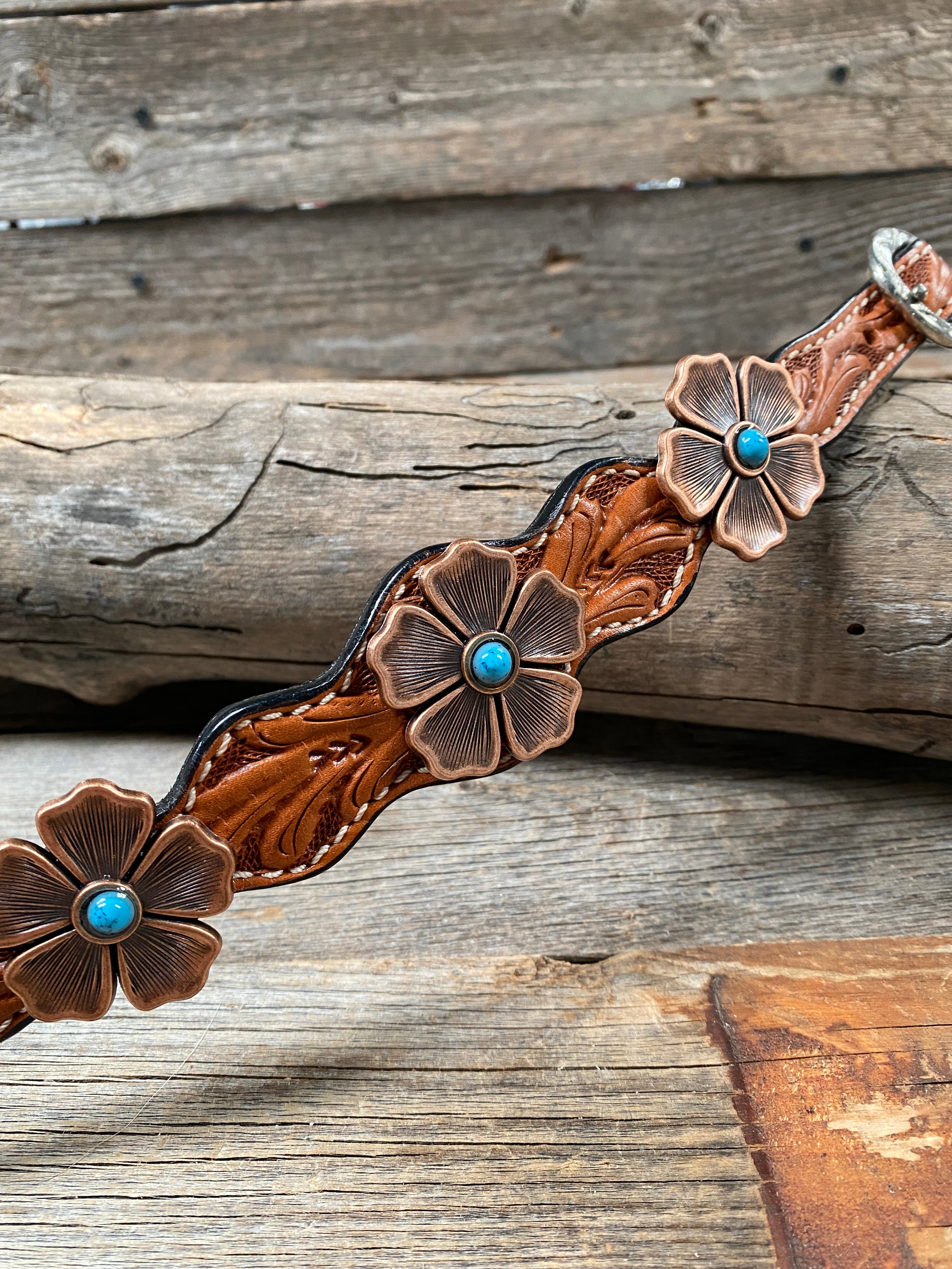 Floral Print Light Oil Leather Strap #WS1008 - Perfect for Handbags, Purses & Fashion Accessories