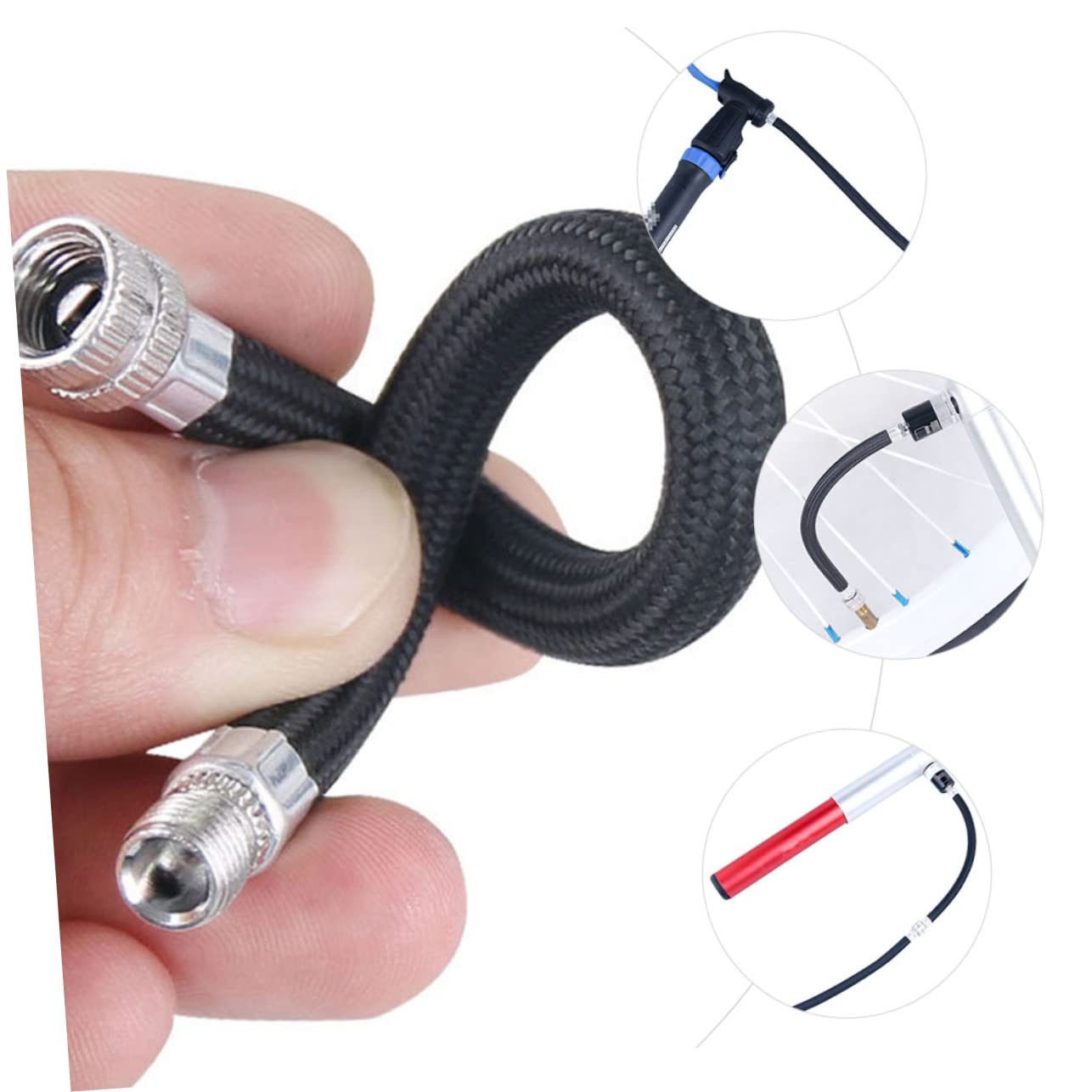 5-Pack Inflatable Basketball Plug Mouth Extension Tubes - Replacement Air Pump Hoses for Bikes, Tires & Sports Equipment - Perfect for Bike Pumps, Basketball Accessories & Outdoor Inflatable Gear