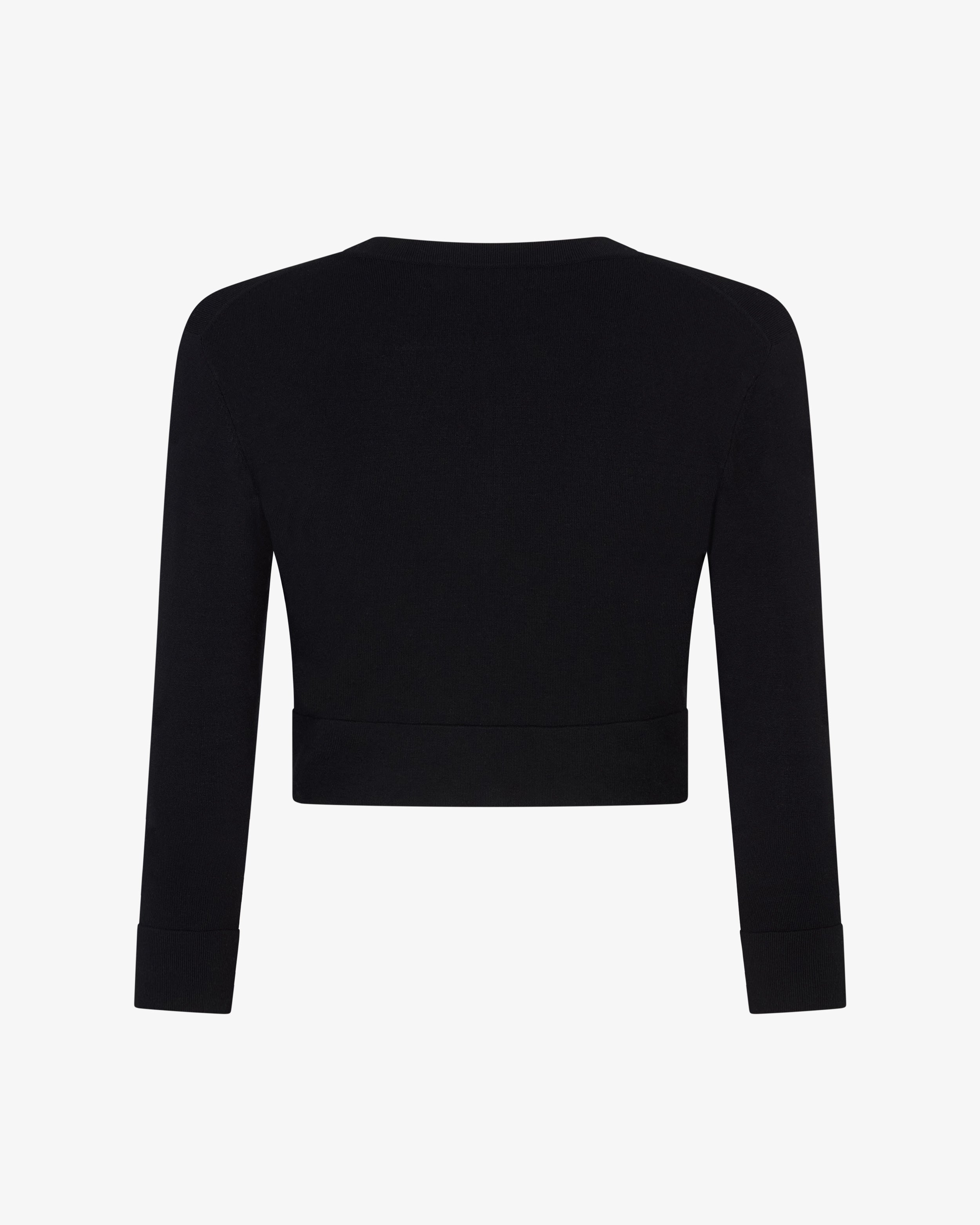 Black Fitted Cropped Cardigan for Women | Slim Fit Short Sweater | Perfect for Layering, Office Wear & Casual Outfits