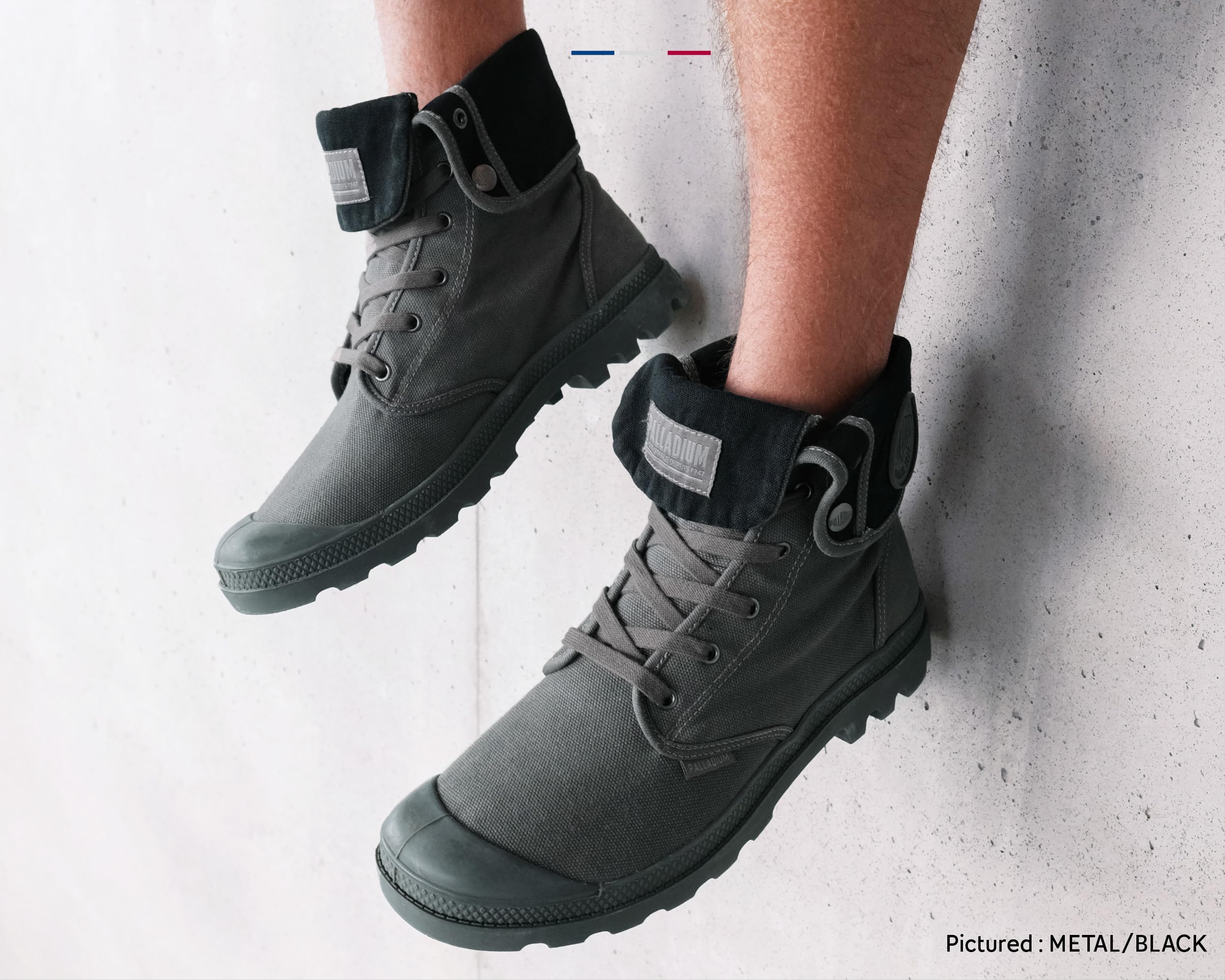 Palladium Men's Baggy Canvas Boots - Waterproof & Comfortable Military Style Boots for Hiking, Work & Outdoor Adventures