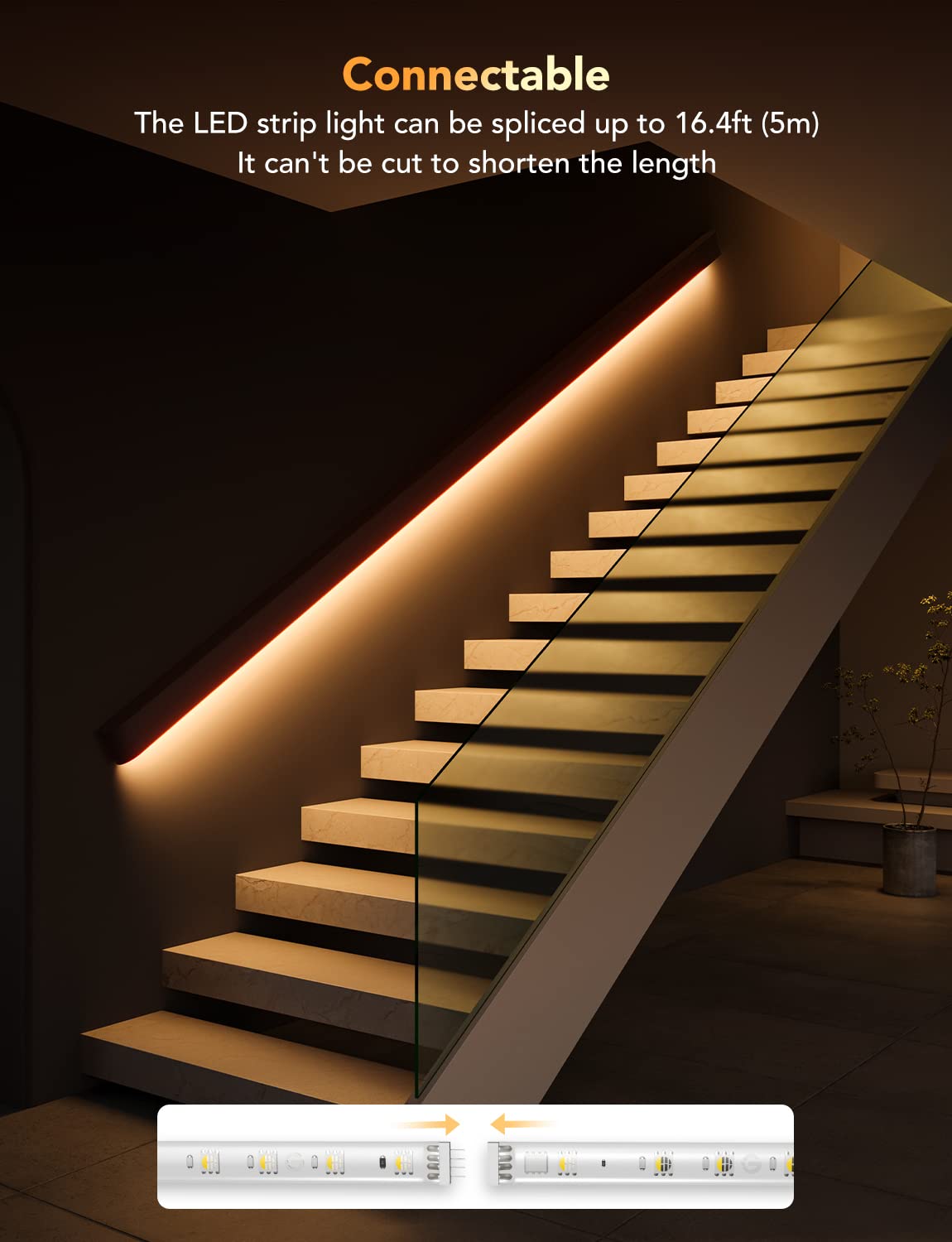 Govee RGBIC LED Strip Lights M1 with Matter, 6.56ft Smart WiFi LED Lights for Home Decor - Works with Apple Home, Alexa, Google Assistant & SmartThings - Perfect for Cabinet, TV Backlight, Bedroom Lighting & Party Decorations
