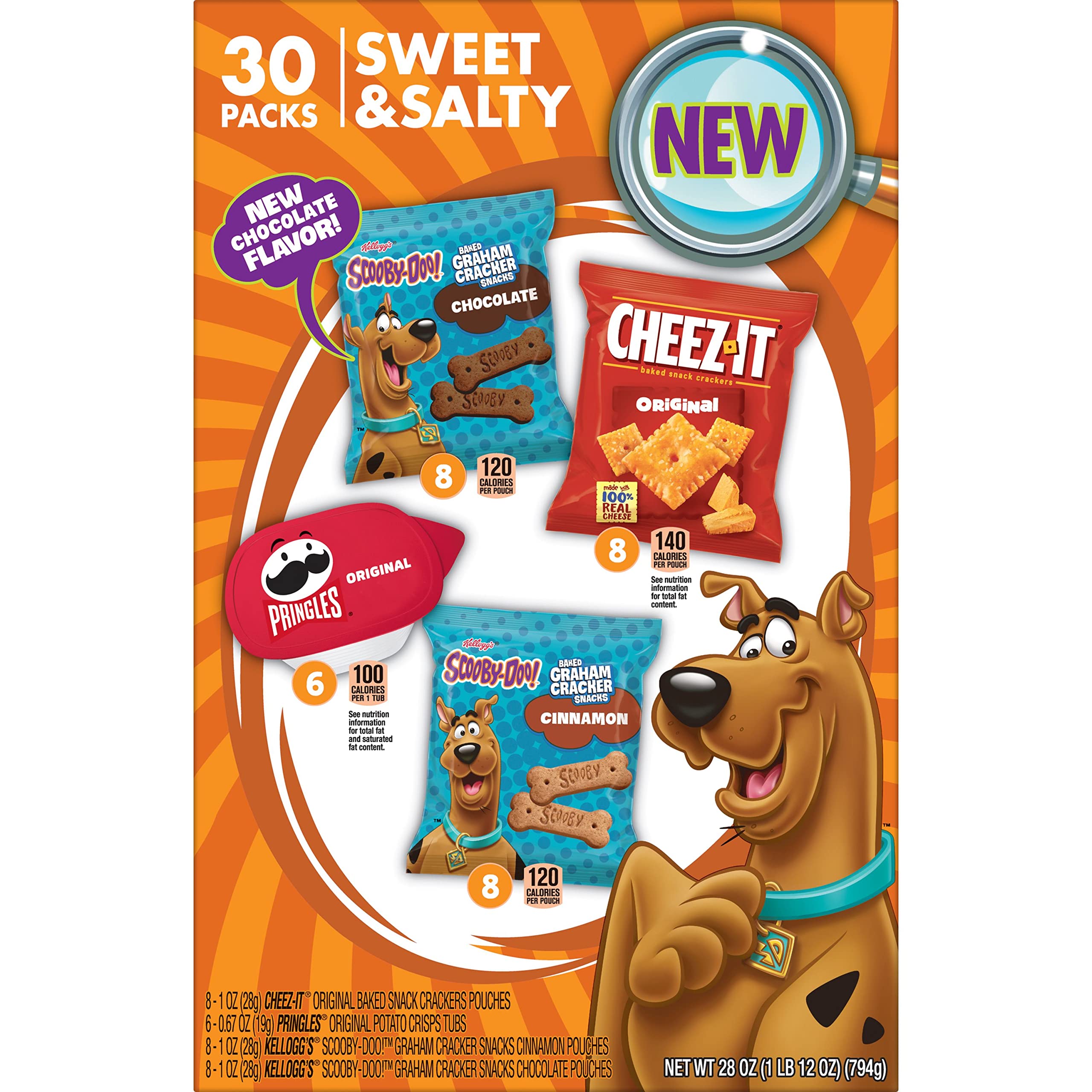 Kellogg's Sweet and Salty Snack Variety Pack - 28oz Box (4 Count) | Granola Bars, Trail Mix & Nut Clusters | Perfect for Office, School Lunch & On-the-Go Snacking