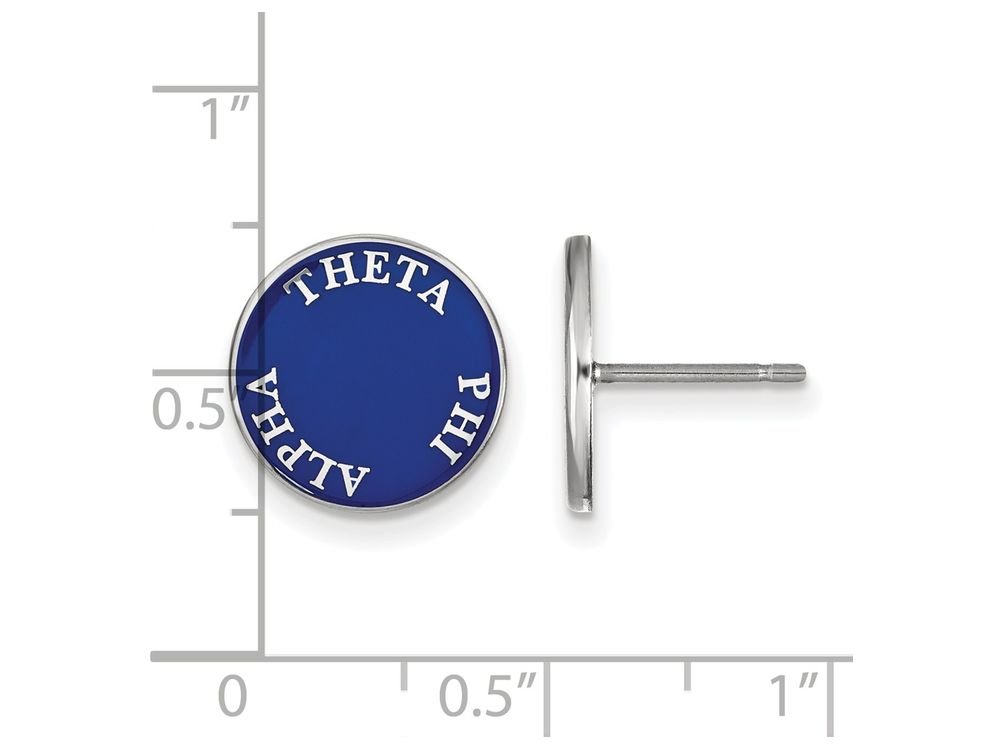 Theta Phi Alpha Enameled Sterling Silver Post Earrings - Greek Sisterhood Jewelry for Sorority Events & Formal Occasions