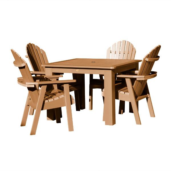 Hamilton Adirondack 5-Piece Square Outdoor Dining Set - Patio Furniture for Backyard, Garden, Deck & Poolside Dining