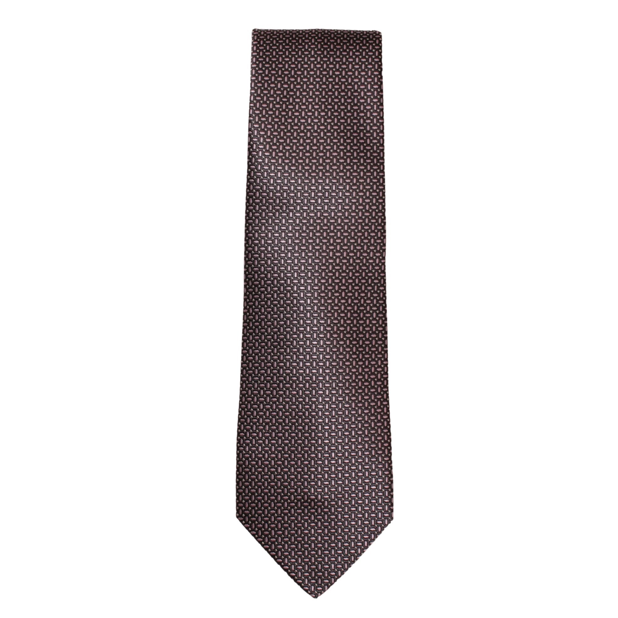 ZILLI Luxury Printed Silk Tie for Men - Elegant Charcoal Gray Necktie for Business, Weddings & Formal Events