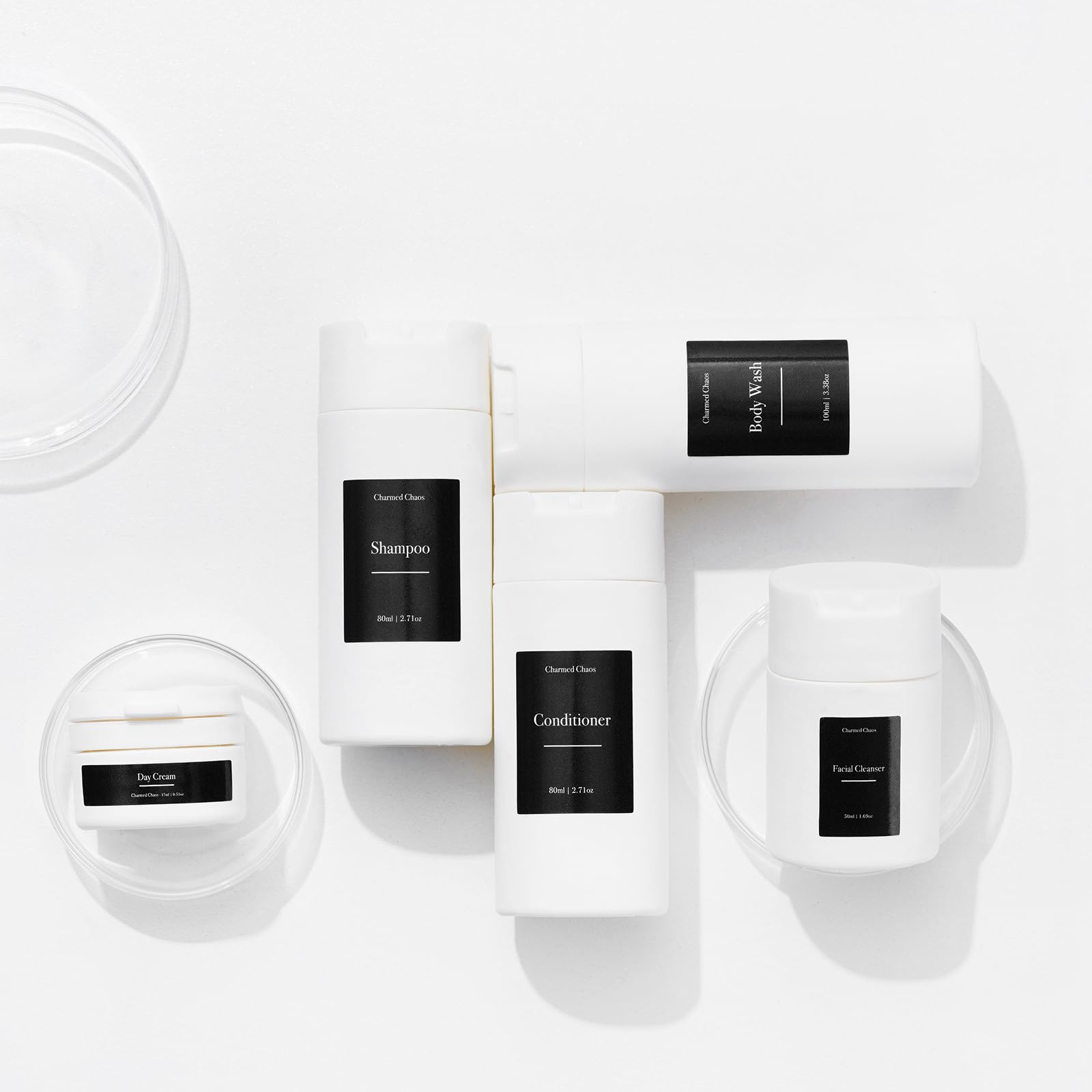 TSA Approved Travel Bottles for Toiletries - 3oz Leak Proof Silicone Containers for Shampoo, Conditioner & Lotion | BPA Free, Refillable & Squeezable | Perfect for Air Travel, Gym & Vacation Essentials