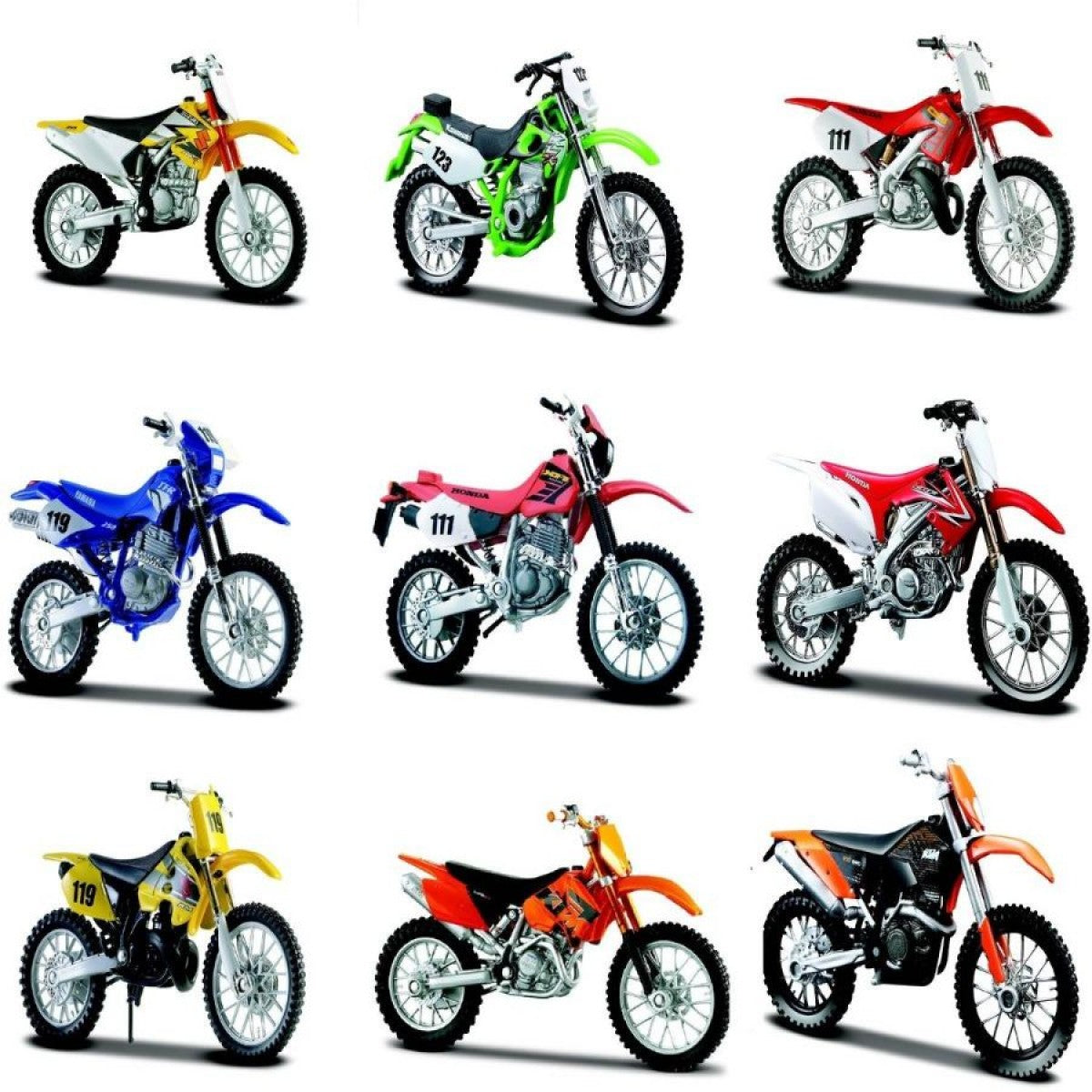 Maisto 1:18 Scale Motorcycles - Premium Diecast Dirt Bike Model for Collectors & Display | Perfect for Home Decor, Office Display & Motorcycle Enthusiast Gifts