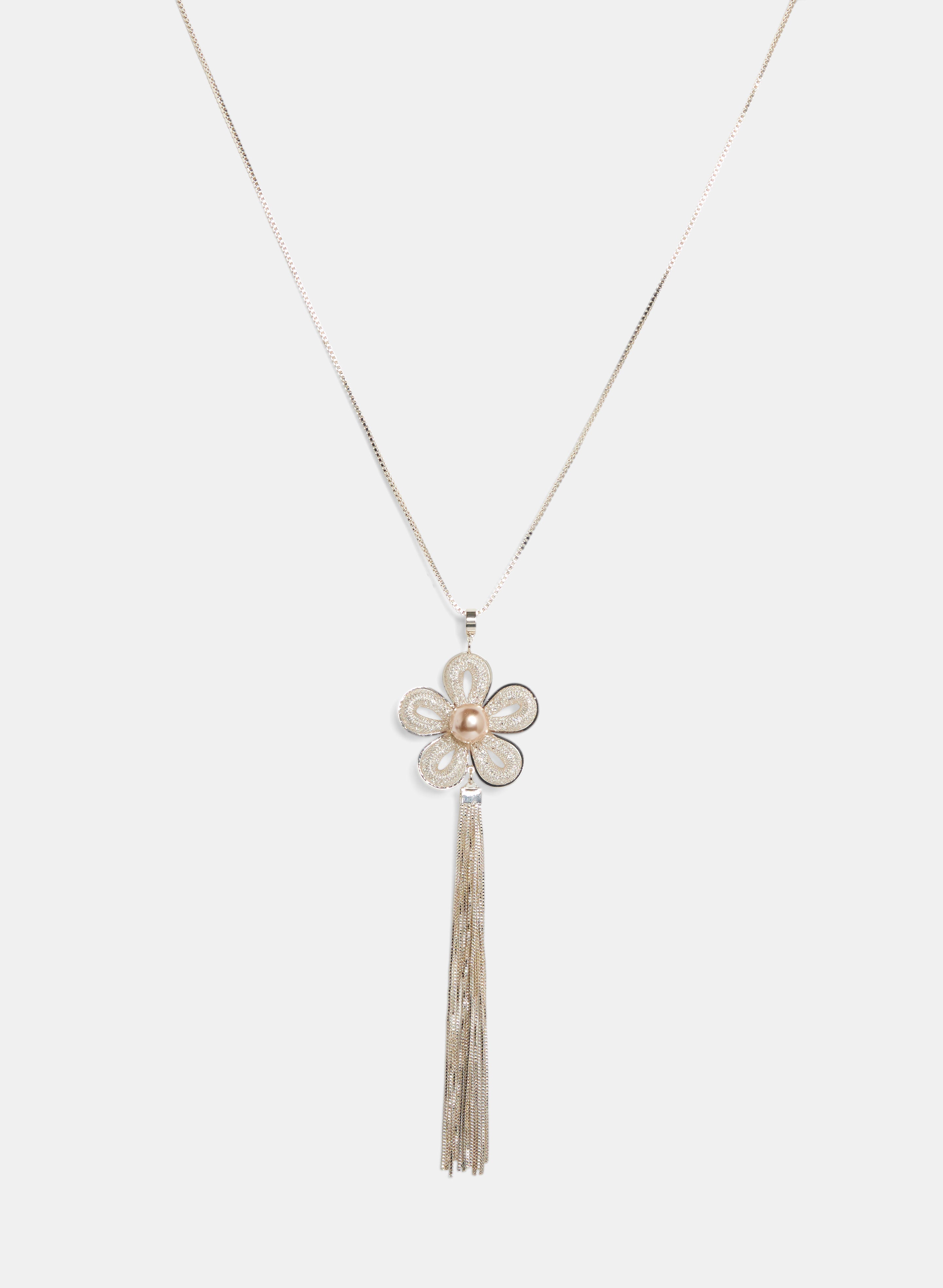 Floral Pom Pom Pendant Necklace - Boho Chic Beaded Statement Jewelry for Women - Perfect for Weddings, Parties & Everyday Wear