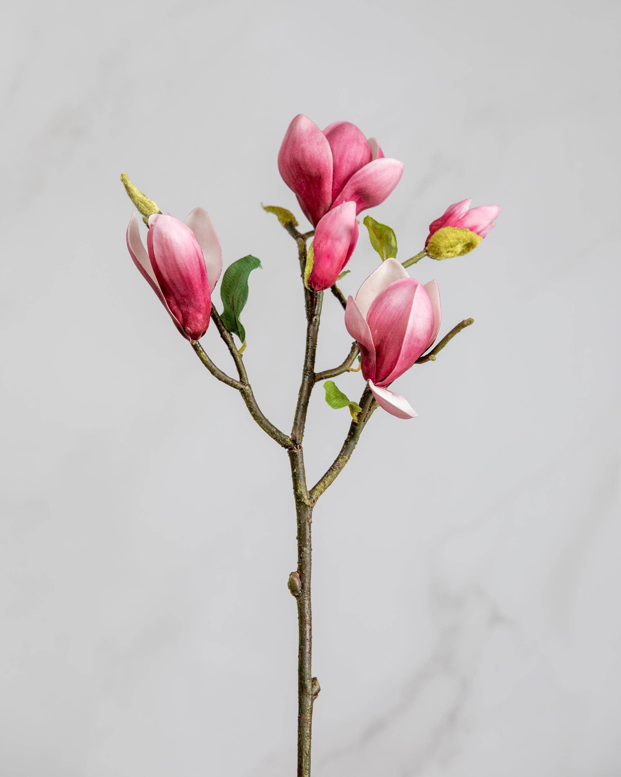 Artificial Pink Magnolia Stem 20