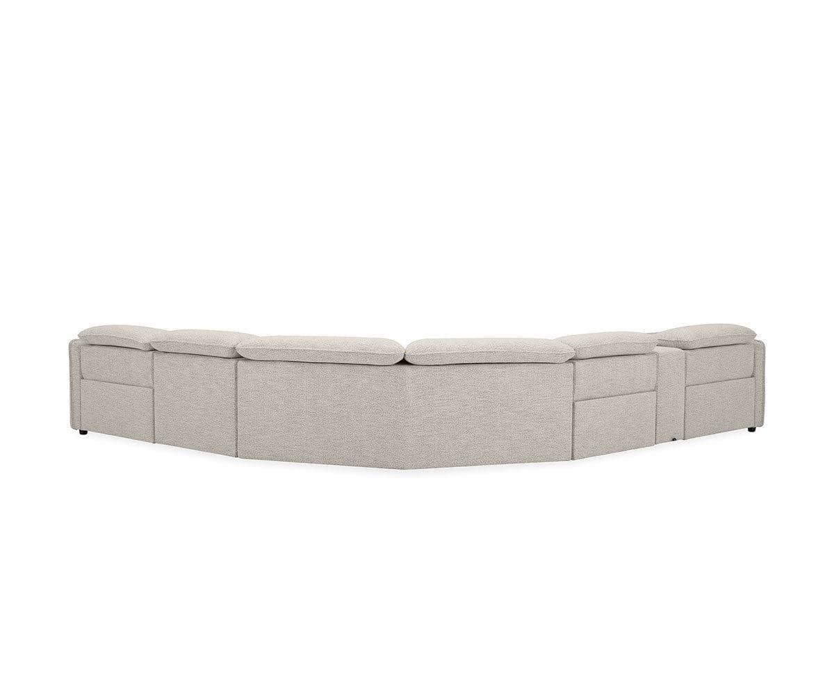 Ryden 5-Piece Modular Power Reclining Sectional Sofa Set with USB Chargers - Modern L-Shaped Living Room Furniture for Home Theater & Family Gatherings