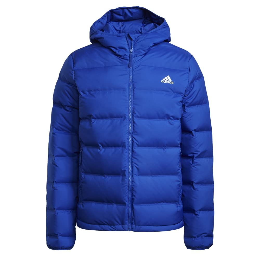 Adidas Men's Helionic Hooded Down Jacket - Lightweight Winter Coat for Outdoor Activities, Hiking & Travel