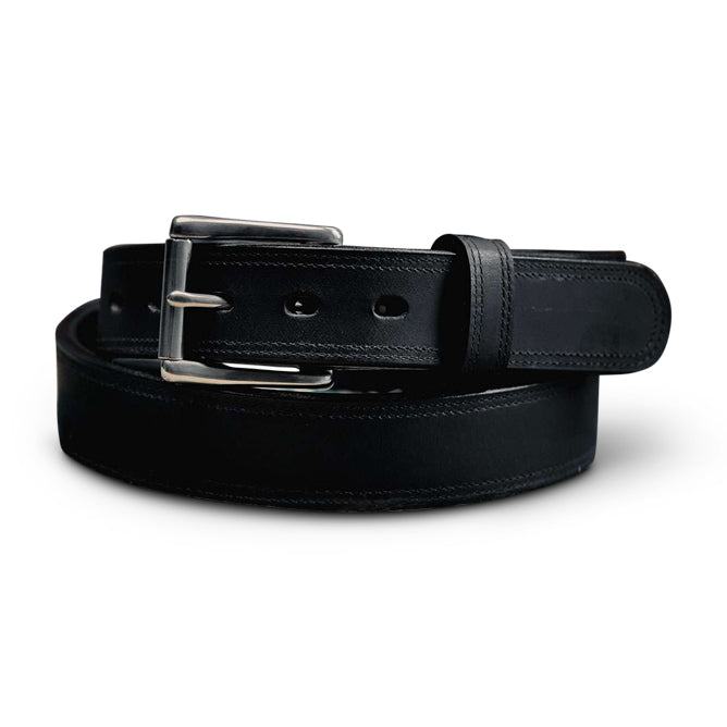Montana Bison Leather Belt - 1.5 Inch Wide Double Layer Genuine Leather Belt for Men | Durable Western Style Belt for Cowboy, Rancher & Outdoor Enthusiasts
