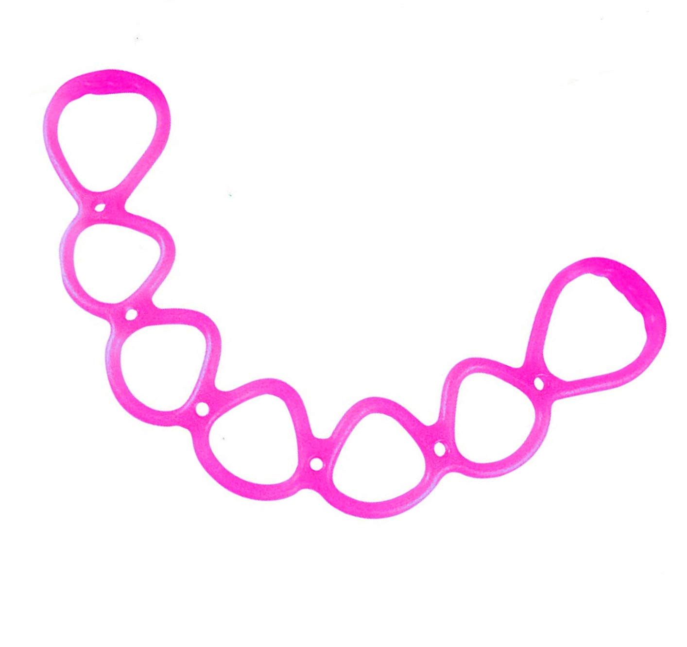 7 Rings Stretch Exercise Band - Portable Silicone Elastic Resistance Bands for Pilates, Yoga, Physical Therapy & Home Workouts - Full Body Training Equipment for Women & Men - Perfect for Gym, Travel & Rehabilitation