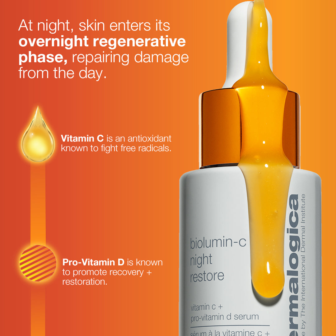 Biolumin C Night Restore Cream - Vitamin C Brightening & Anti-Aging Night Cream for Glowing Skin | Perfect for Overnight Repair & Dark Spot Treatment