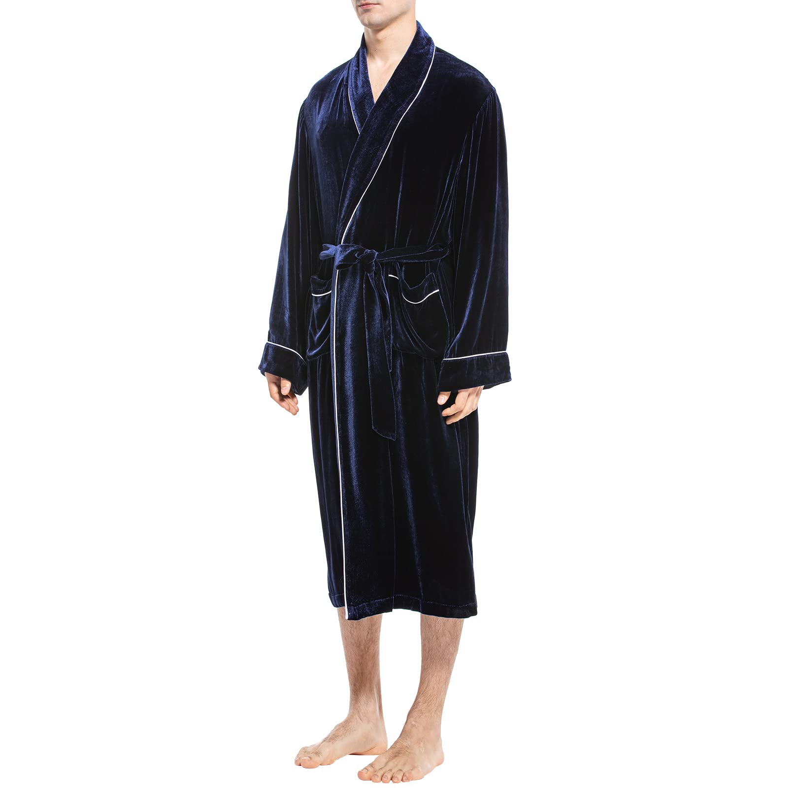 Luxury Men's Silk Velvet Robe - Soft Bathrobe & Nightgown for Winter & Autumn | Cozy Loungewear for Home, Spa & Relaxation