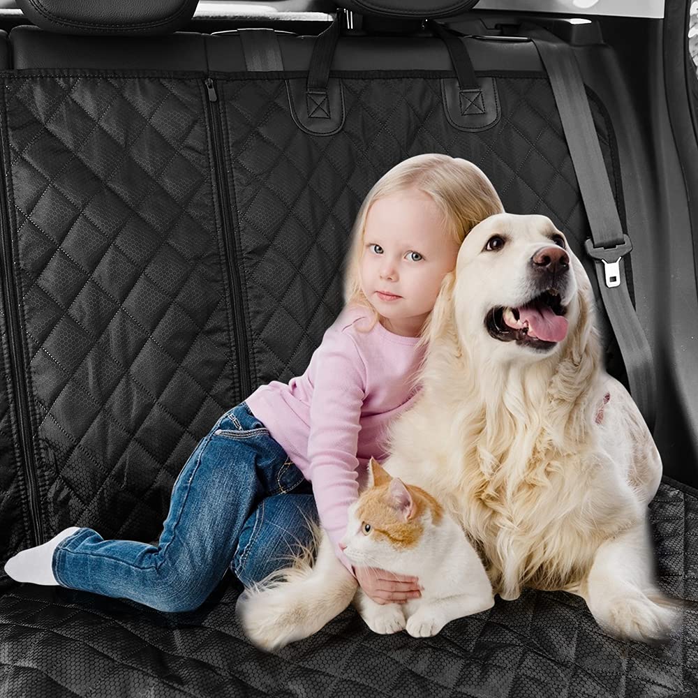 Waterproof Dog Car Seat Cover for Back Seat - Non-Slip Pet Seat Protector with Fur Resistance | Universal Fit for Cars, SUVs & Vans | Perfect for Travel, Daily Commutes & Pet Adventures