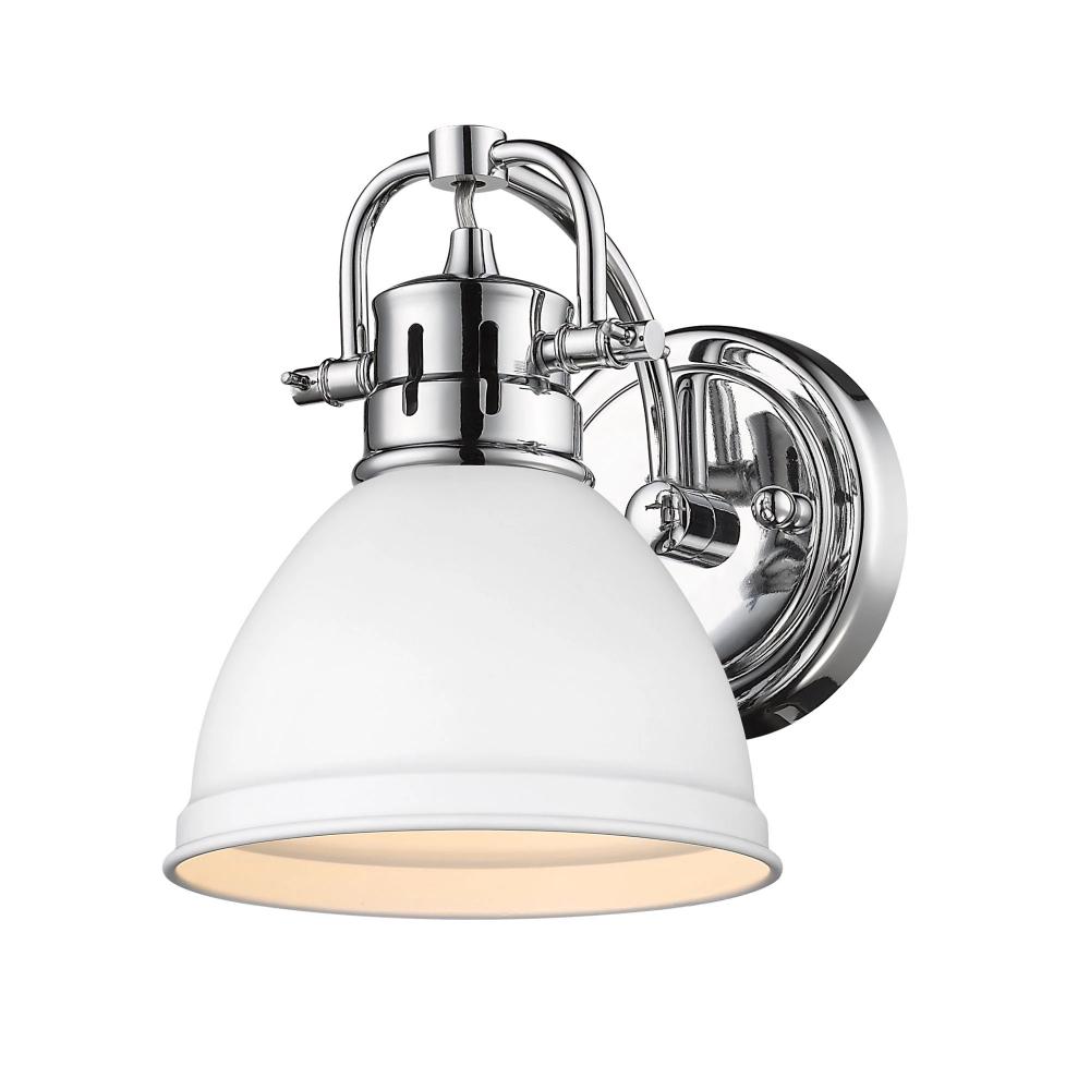 Chrome Finish Elm 1-Light Bathroom Vanity Light Fixture - Perfect for Modern Bathrooms and Powder Rooms