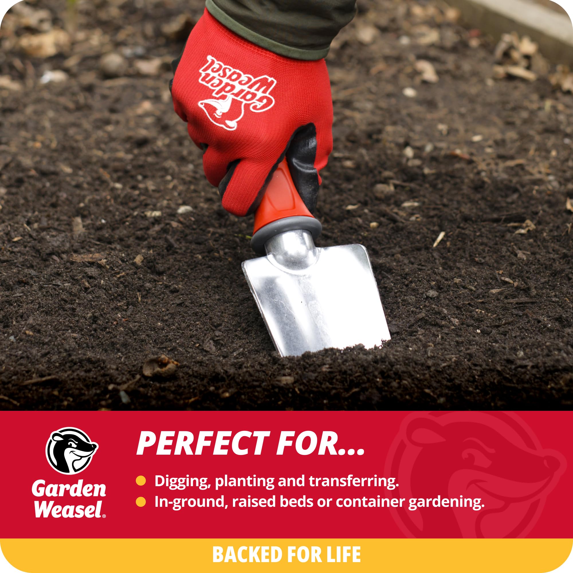 **Heavy Duty Garden Trowel - Stainless Steel Digging & Planting Tool for Gardening, Cultivating, Weeding | Mini Shovel for Flowers, Vegetables & Herbs | Perfect for Raised Beds, Pots & Outdoor Planting**