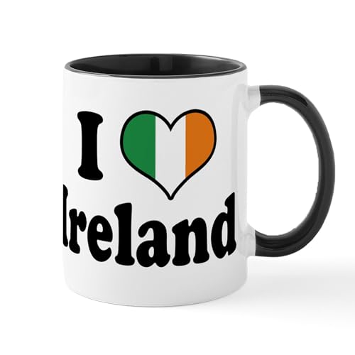 White/Black Inside - I Love Ireland Tricolor Mug