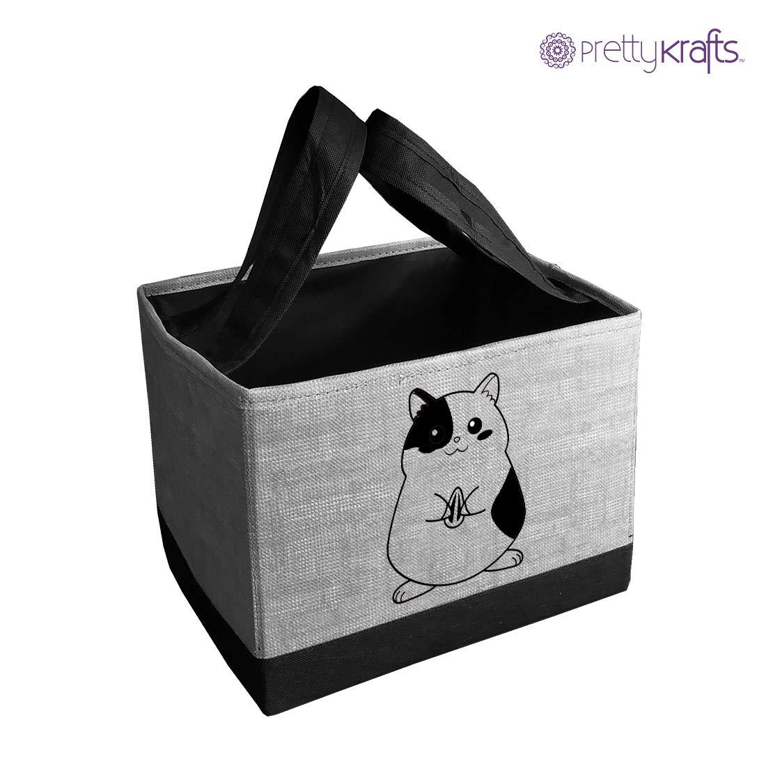 PrettyKrafts Kids Toy Storage Box - Grey Jute Organizer for Toys, Books & Crafts | Perfect for Playrooms, Bedrooms & Daycare Organization