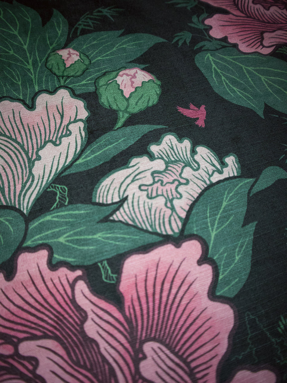 Bloomin' Marvellous 'Blush Green' Recycled Velvet Cushion Cover - Eco-Friendly Home Decor for Living Room & Bedroom