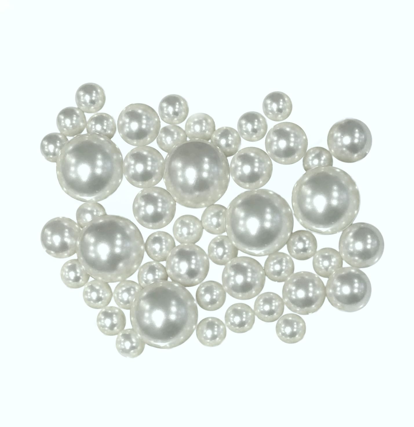 300 Floating White Pearls - Jumbo Size Pearls for Vases (Fills 4 Gallons) with Transparent Gel & Prep Bags + Warm White Submersible Fairy Lights - Perfect for Wedding Centerpieces, Home Decor, and Spa Relaxation