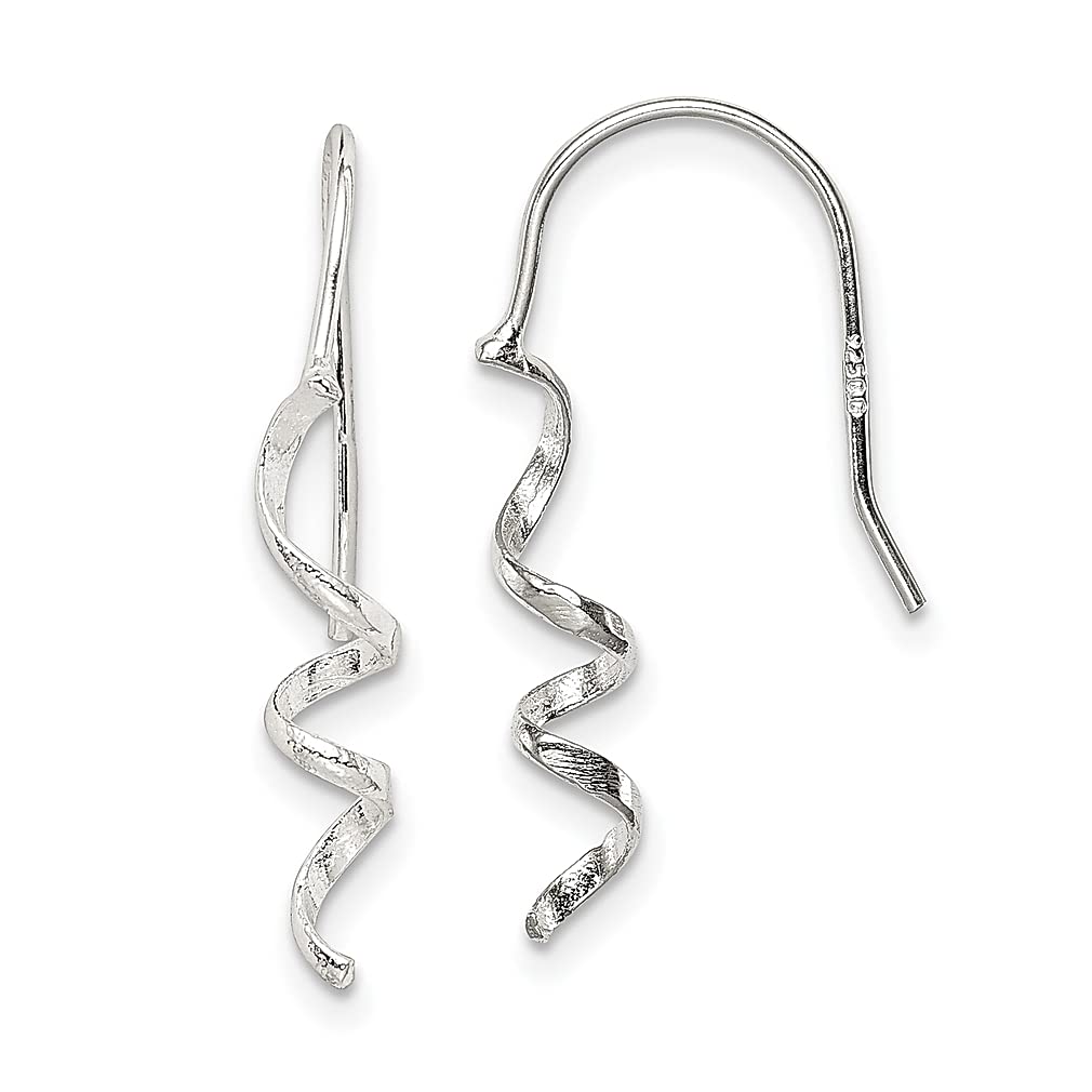 925 Sterling Silver Spiral Drop Earrings for Women - Elegant Dangle Jewelry Gift for Her | Party & Wedding Accessories