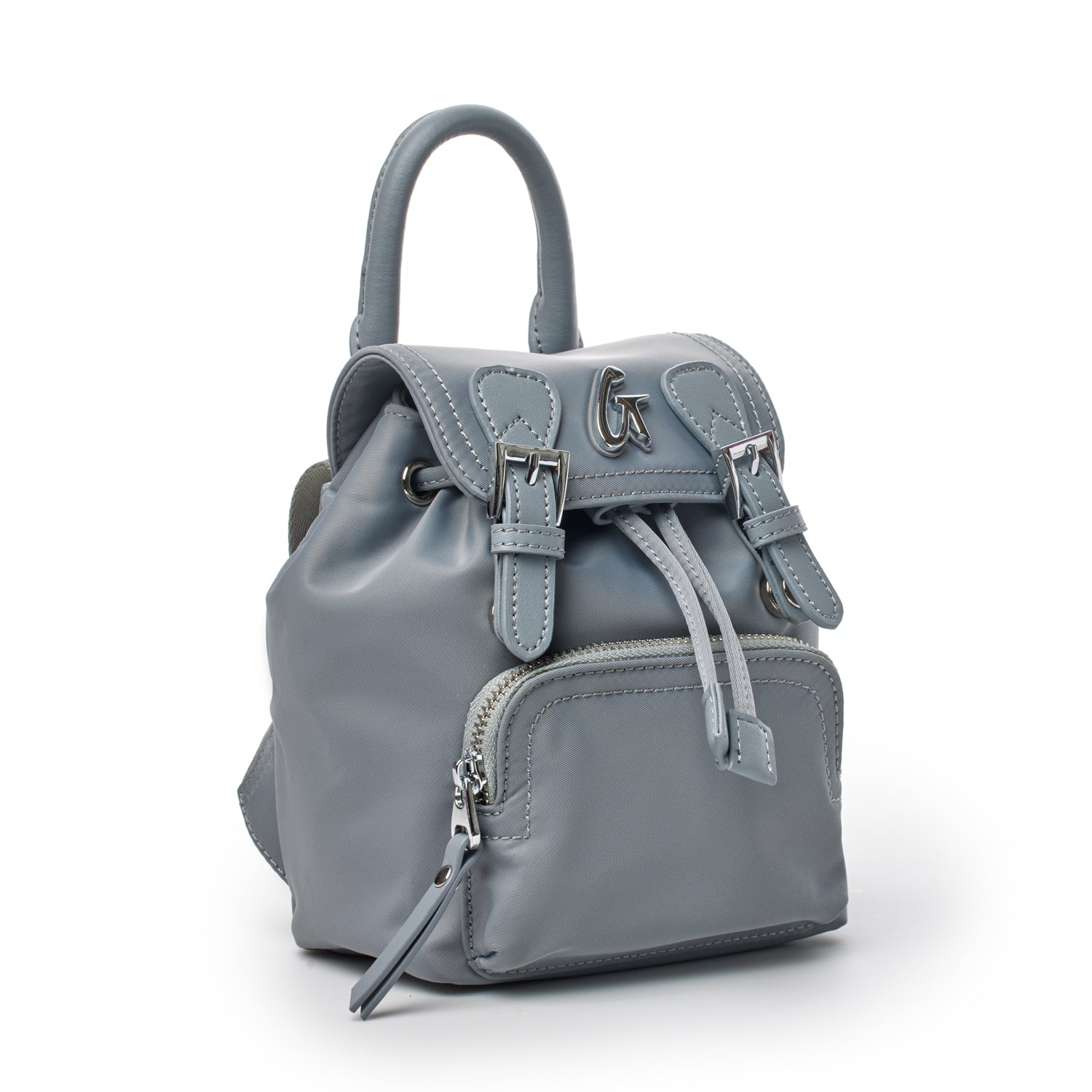 Mini Nylon Backpack for Women & Men - Lightweight Gray Daypack for Travel, Hiking & School - Water Resistant Small Backpack