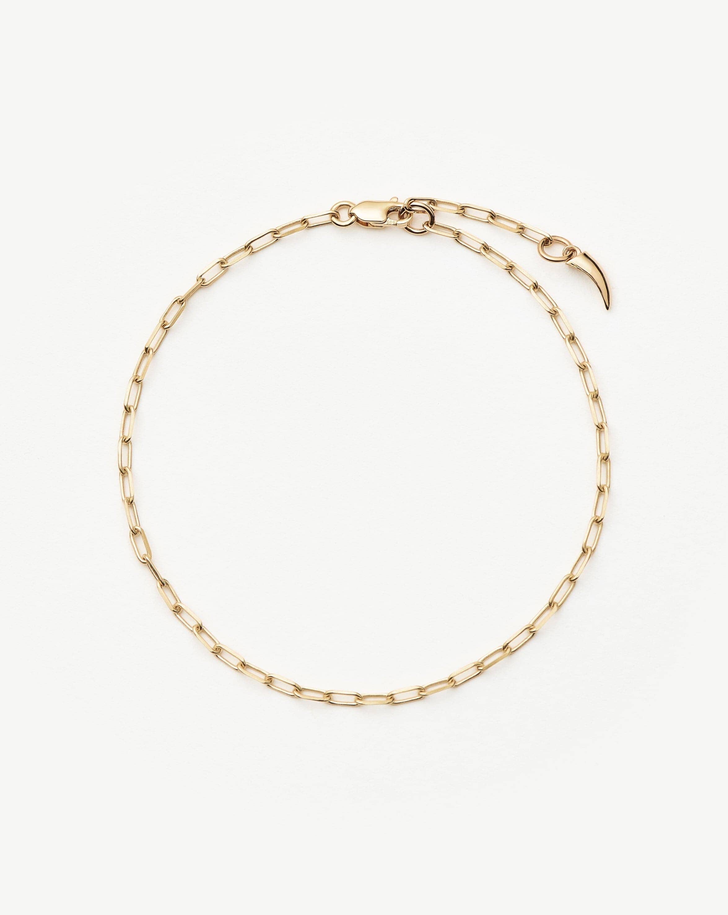 14k Solid Gold Paperclip Chain Bracelet - Classic Minimalist Jewelry for Women | Perfect for Everyday Wear, Layering & Gift Giving