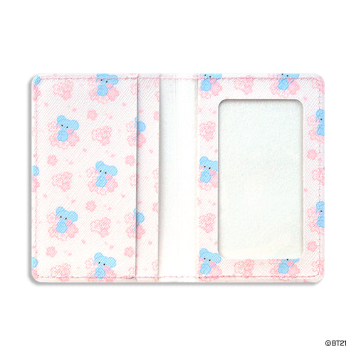 BT21 Cherry Blossom Card Holder - Cute Koya & Minini Character Phone Wallet for Credit Cards & ID (Perfect for Travel, Shopping & Everyday Use)