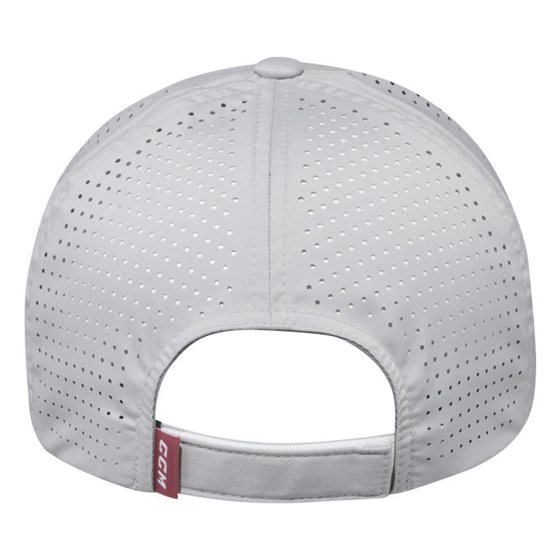 CCM Team Perforated Training Cap - Breathable Grey Hockey Hat for Men & Women - Perfect for Ice Hockey Practice, Gym Workouts & Outdoor Sports
