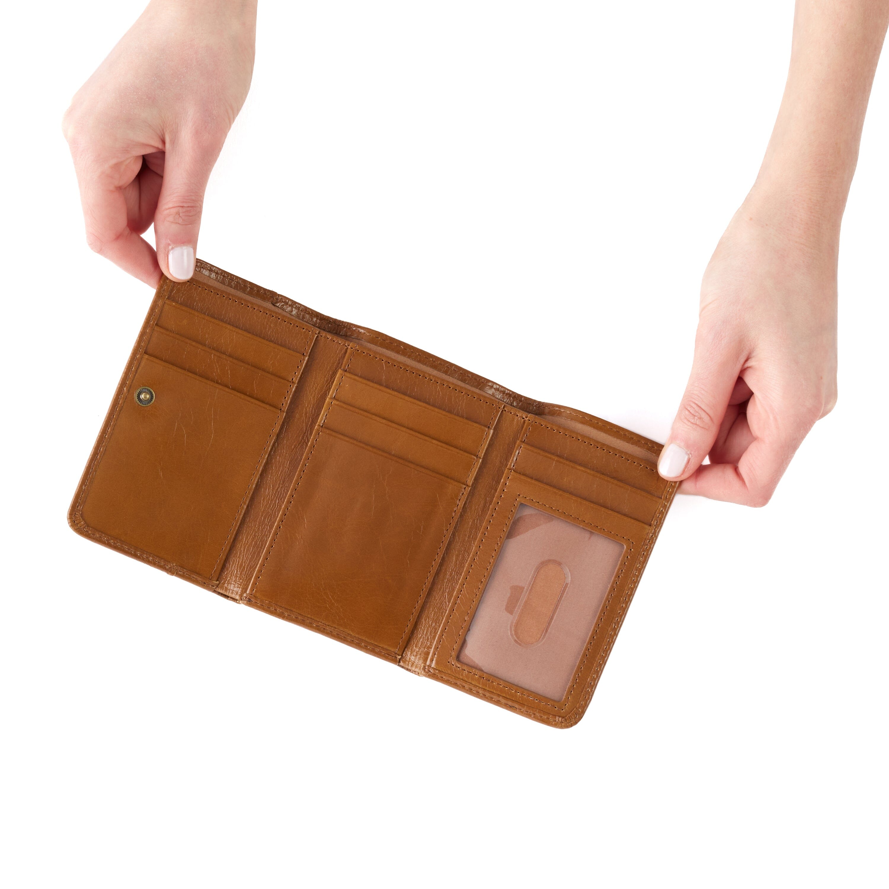 HOBO JILL TRIFOLD WALLET - Genuine Leather Women's Wallet with RFID Protection - Perfect for Everyday Use, Travel & Gift Giving