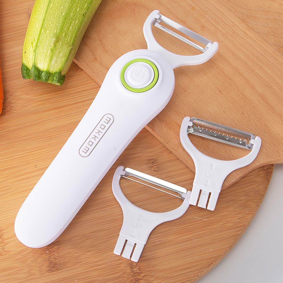 Electric Vegetable Peeler - Stainless Steel Handheld Kitchen Peeler for Fruits & Vegetables | Multi-Functional Julienne Peeler for Apples, Carrots, Potatoes | Perfect for Meal Prep, Salad Making & Healthy Cooking