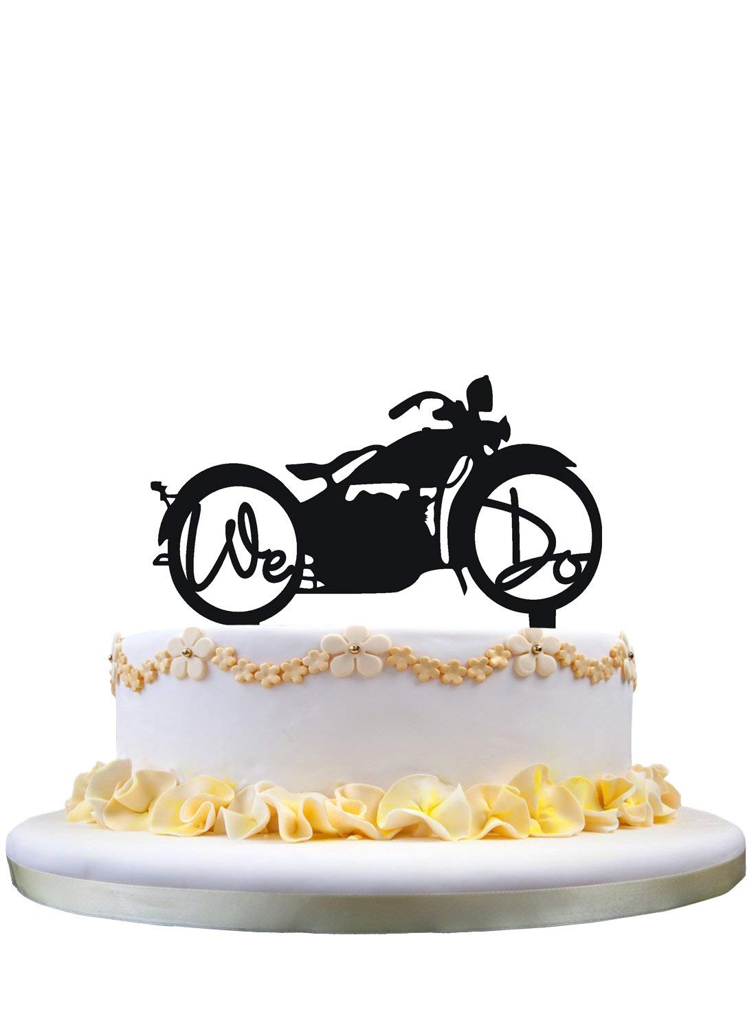 Motorcycle Cake Topper - Custom Wheel Wedding Cake Decor for Biker Couples - Perfect for Wedding Cakes, Anniversary Celebrations & Biker-Themed Parties