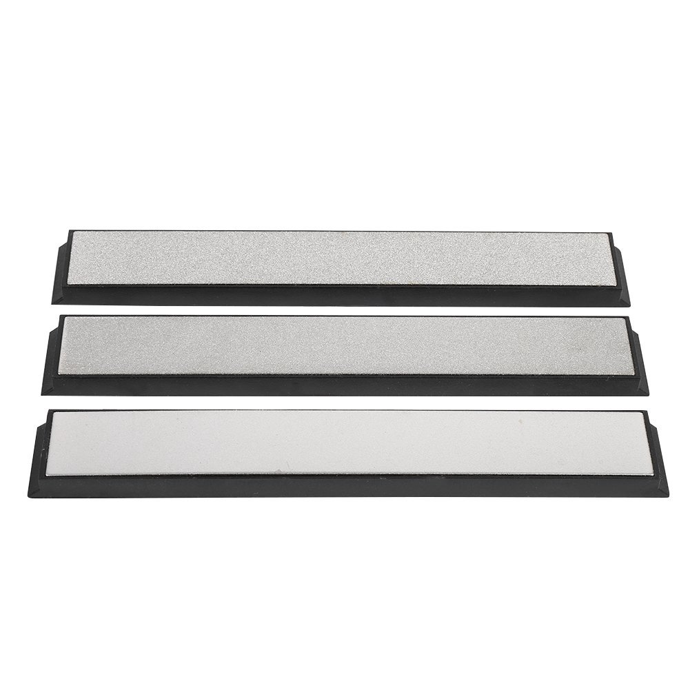Premium 3-Piece Diamond Sharpening Stone Set (240/600/1000 Grit) - Professional Knife Sharpener for Kitchen Knives, Scissors & Outdoor Tools - Ideal for Home Chefs, Camping & DIY Projects