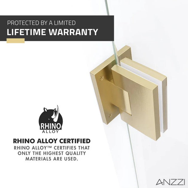 Anzzi SD AZ8075 02BG Passion Frameless Shower Door 30