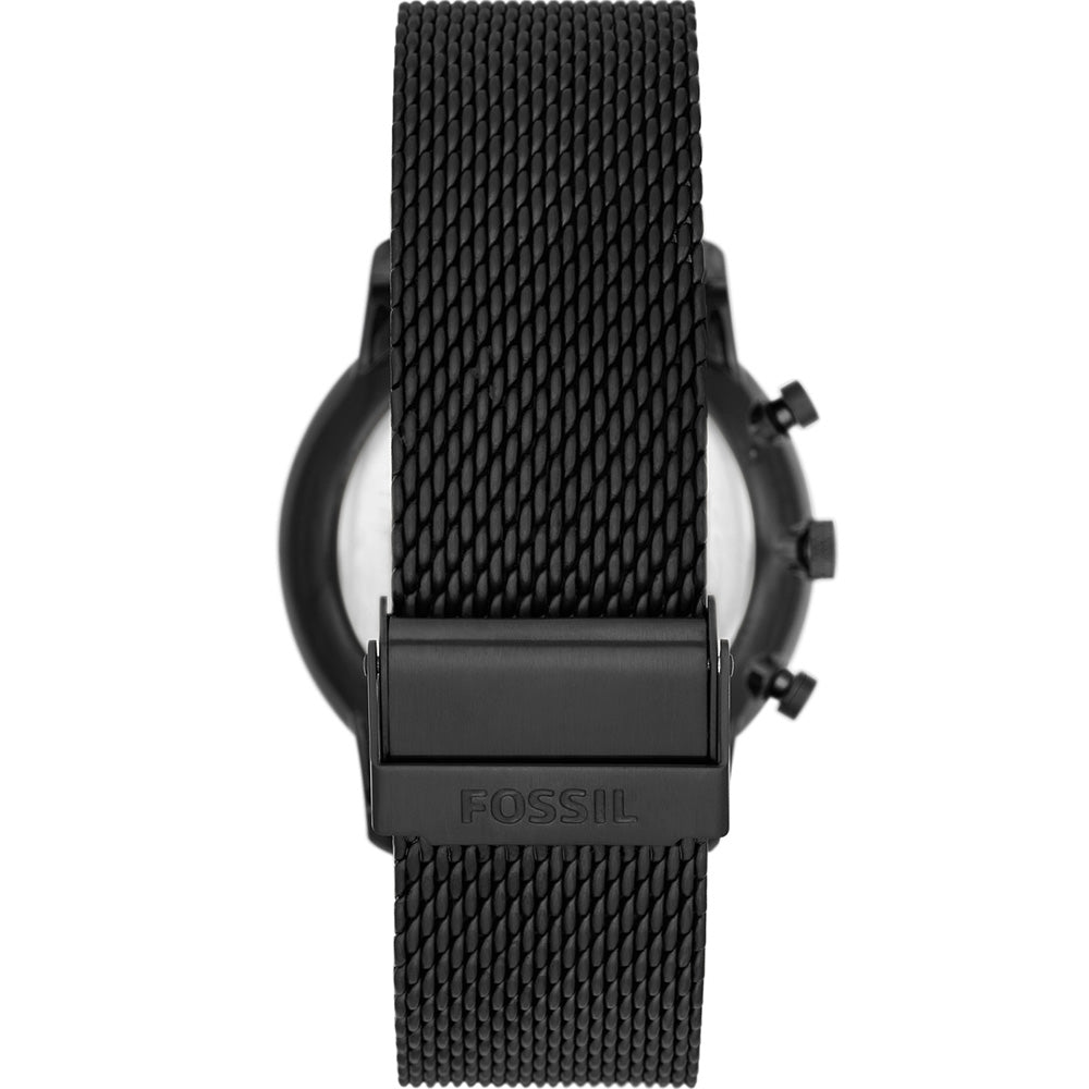 Fossil FS5943 Minimalist Black Stainless Steel Mesh Mens Watch - Slim Design, Water Resistant, Date Window - Perfect for Business, Casual Wear & Everyday Use