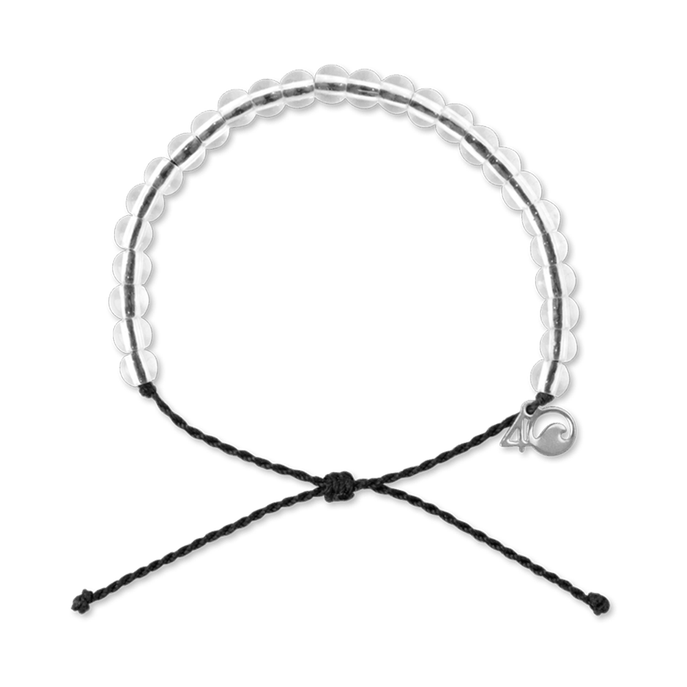 4Ocean Shark Black Beaded Bracelet for Men & Women - Eco-Friendly Ocean Conservation Jewelry - Perfect for Beach, Surfing, and Outdoor Activities
