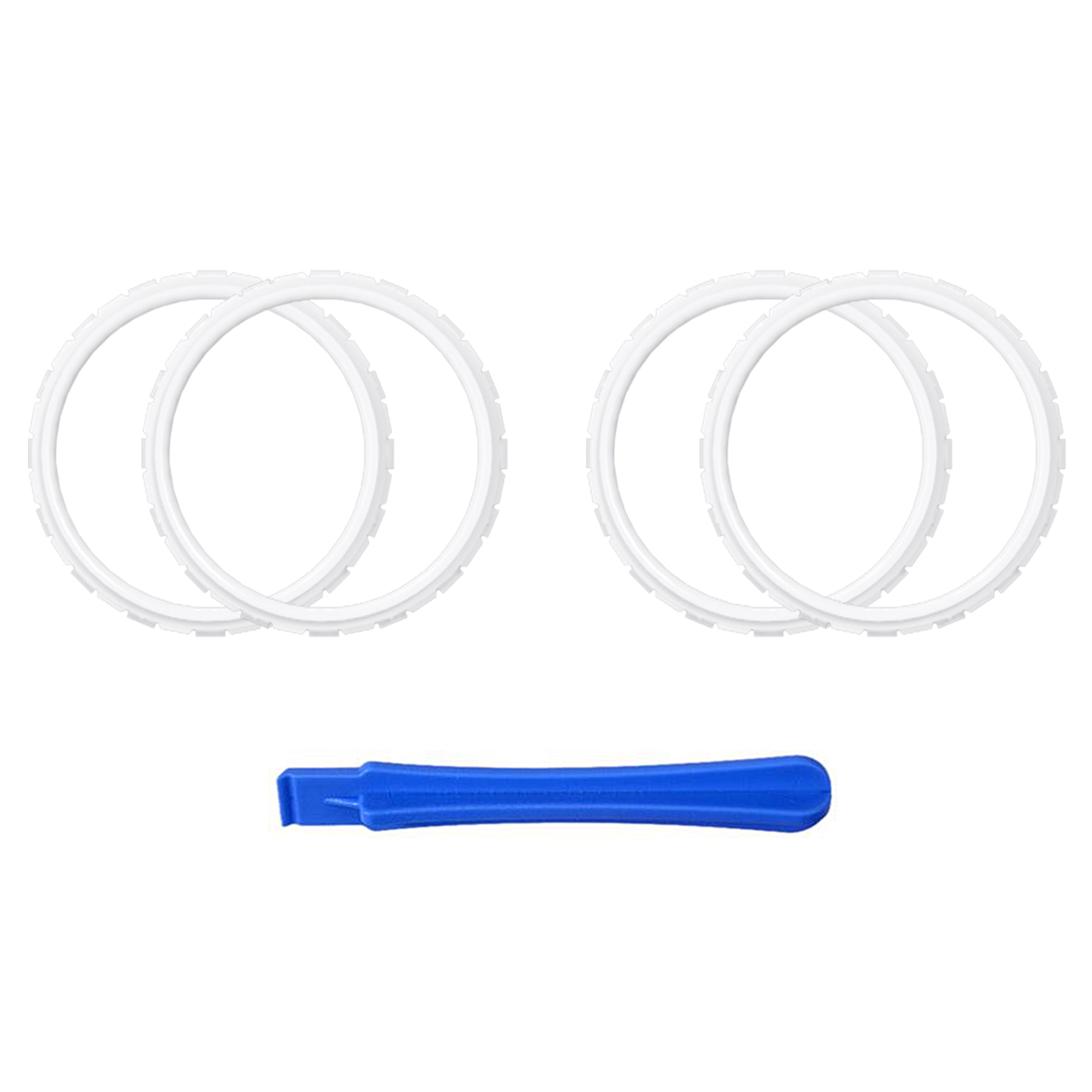 eXtremeRate White PS5 Controller Replacement Accessories - Custom Accent Rings for DualSense (Controller Not Included) | Perfect for Gaming Enthusiasts & Customization Lovers