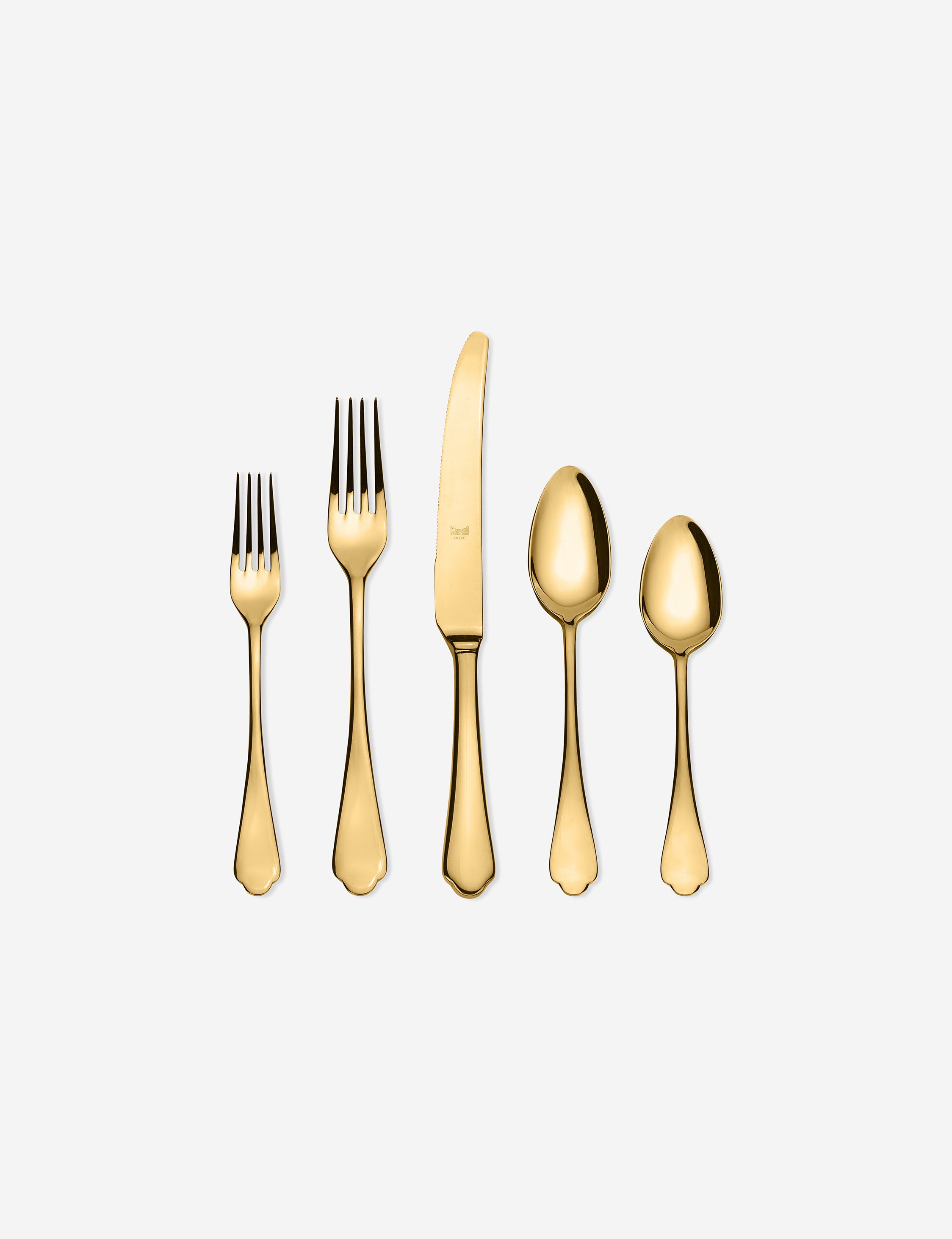 Premium Dolce Vita Flatware 5-Piece Set by Mepra - Elegant Stainless Steel Cutlery for Fine Dining & Entertaining
