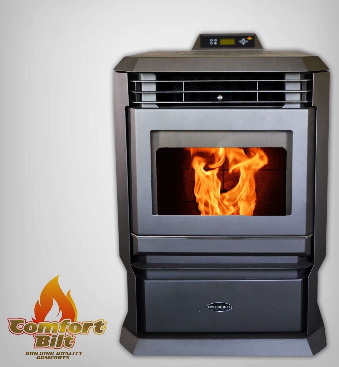 ComfortBilt HP61 Pellet Stove Charcoal - High Efficiency Wood Pellet Heater for Home & Cabin Heating | Perfect for Living Rooms, Basements & Outdoor Spaces