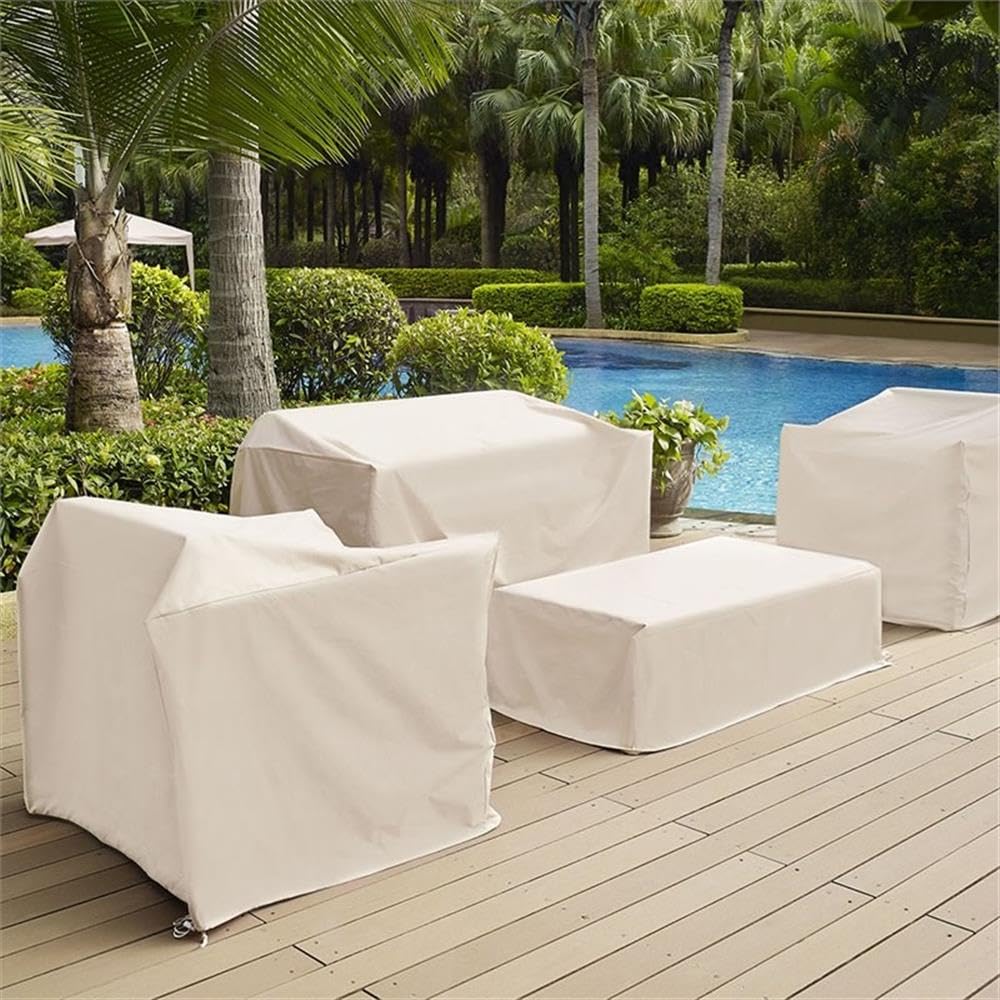 Waterproof Outdoor Coffee Table Cover for Patio & Backyard - Tan