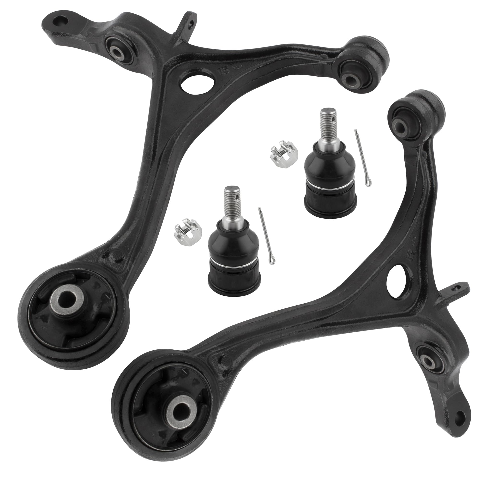 BOXI 4-Piece Front Lower Control Arm Kit with Ball Joints - Compatible with Honda Accord 2003-2007 & Acura TSX 2004-2008 - Replacement Parts K80228, K640289, K640290 - Perfect for Suspension Repair & Smooth Ride Enhancement