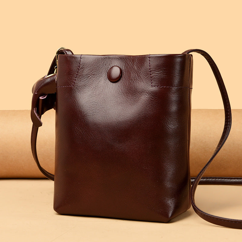 Genuine Leather Mini Crossbody Shoulder Bag for Women - Perfect for Everyday Use, Travel, and Casual Outings