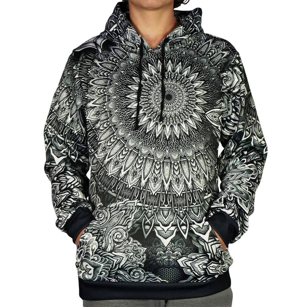 Electro Threads 100% Polyester Graphic Hoodie - Colorful Unisex Pullover Sweatshirt for Men & Women | Trendy Streetwear, Casual Outfit, Gym Wear