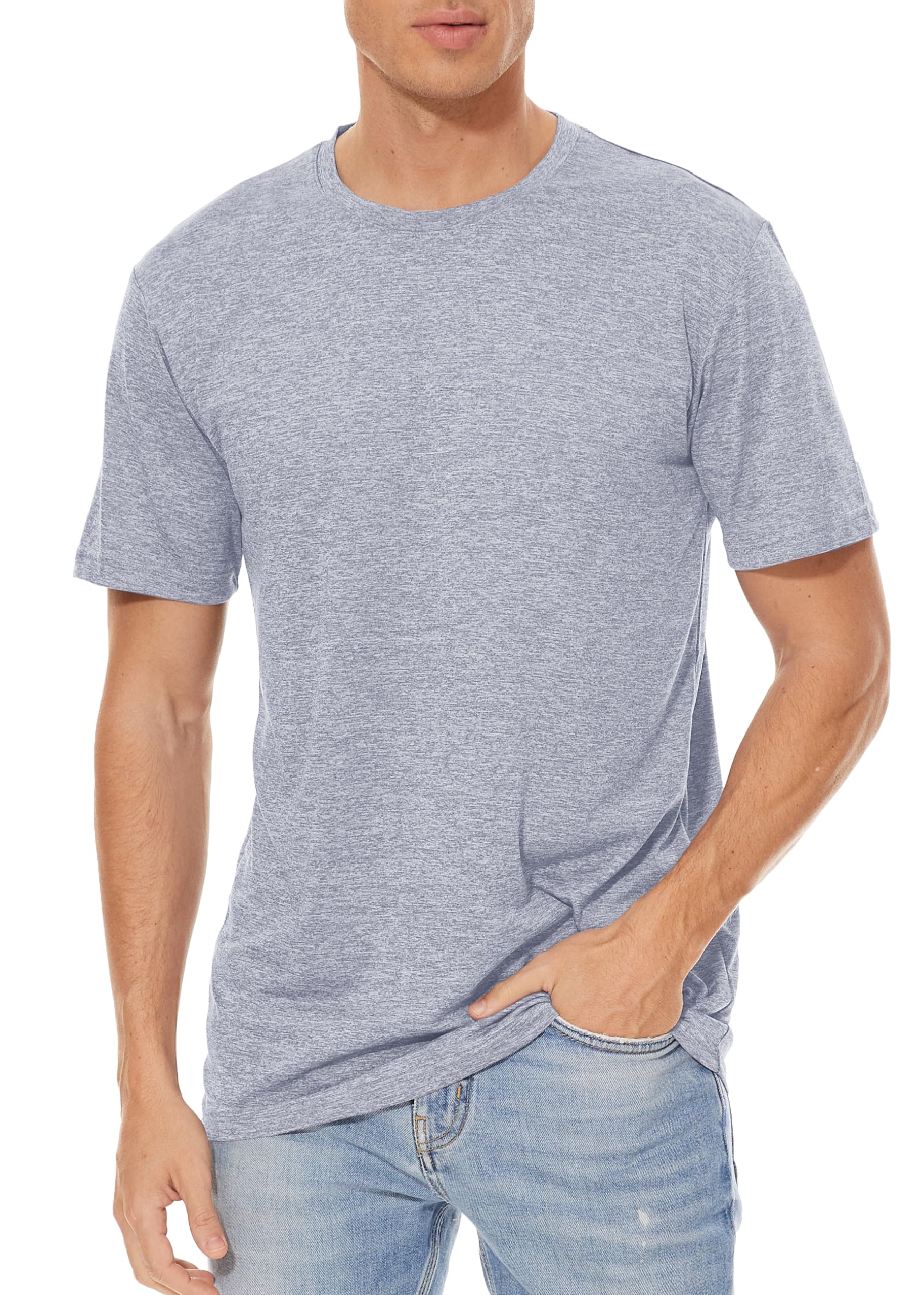 TACVASEN Men's Workout Shirts - Short Sleeve Athletic Dry Fit T-Shirts for Running & Gym - Breathable Crewneck Performance Tee | Perfect for Workouts, Jogging, and Outdoor Activities