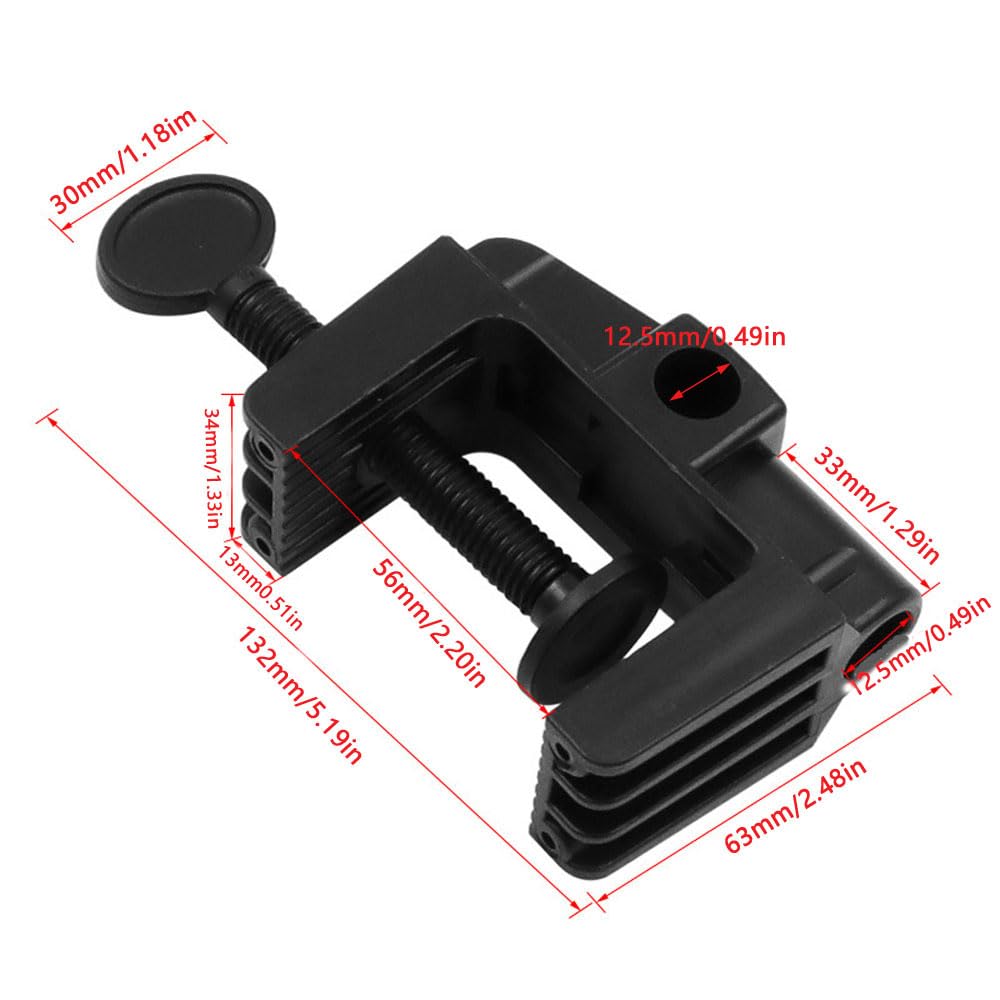 3 Pack Non-Marring Plastic Swing Arm Desk Lamp Clamp - Adjustable Gooseneck Base Holder for LED Architect Table Lamp, Microphone & Camera Stand - Perfect for Home Office, Studio & Workspace Lighting
