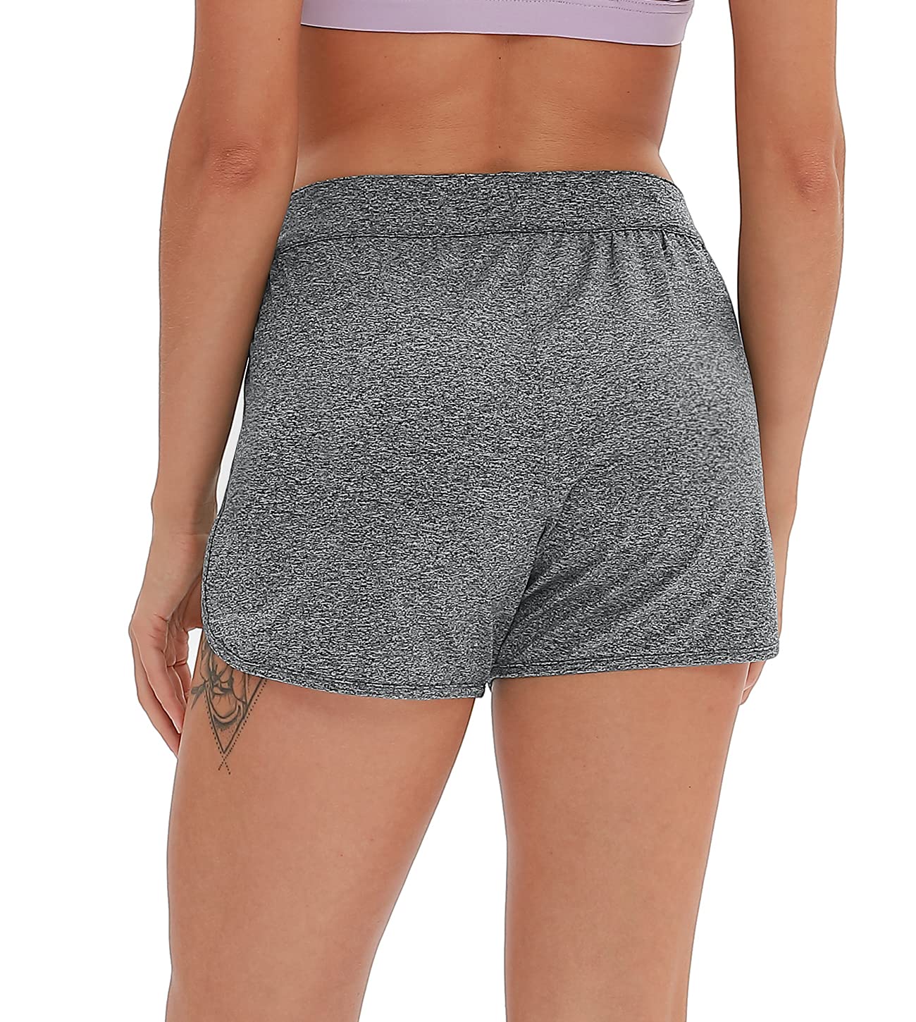 ICY ZONE Women's Workout Shorts - High Waist Athletic Running Yoga Shorts for Women | Perfect for Gym, Running, Yoga & Active Lifestyle