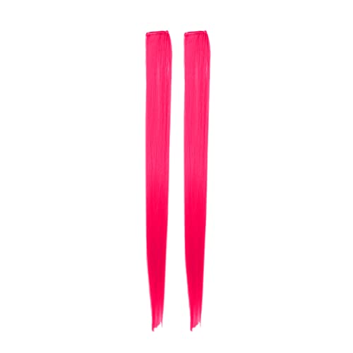 Kabello Clip-On Hair Streak Extensions - Vibrant Colorful Hair Accessories (Set of 2) for Parties, Cosplay & Fashion Styling