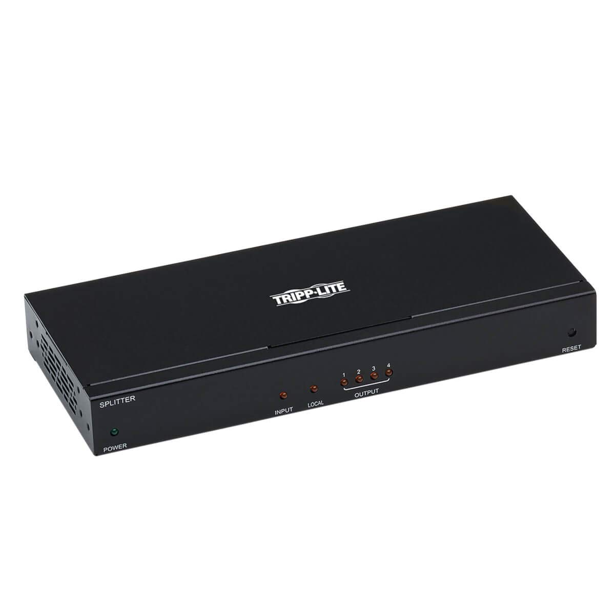 Tripp Lite HDMI Over Cat6 Extender Splitter 4-Port with PoC - 4K@60Hz 4:4:4 TAA Compliant (B127P-004-H) - Perfect for Home Theaters, Conference Rooms & Multi-Display Setups